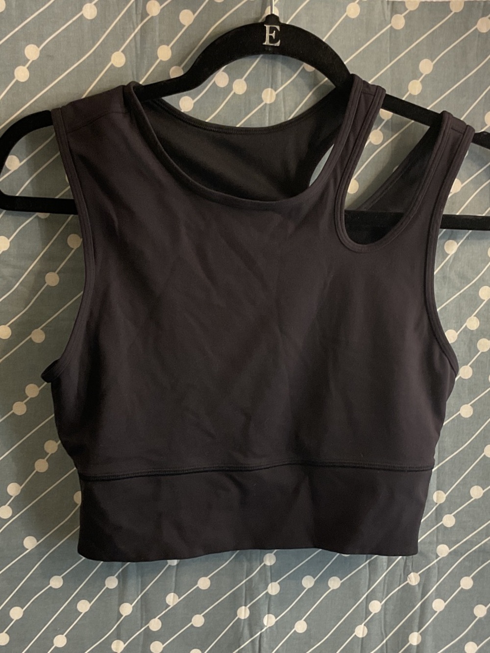 lululemon athletica Black Cropped Athletic Tank Top